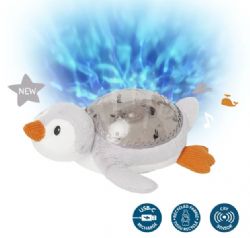 PELUCHE PINGOUIN - LUMIÈRE POLAIRE VEILLEUSE AVEC MUSIQUE ET CAPTEUR RECHARGEABLE